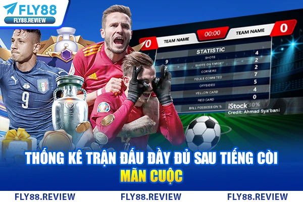 Thống kê trận đấu đầy đủ sau tiếng còi mãn cuộc